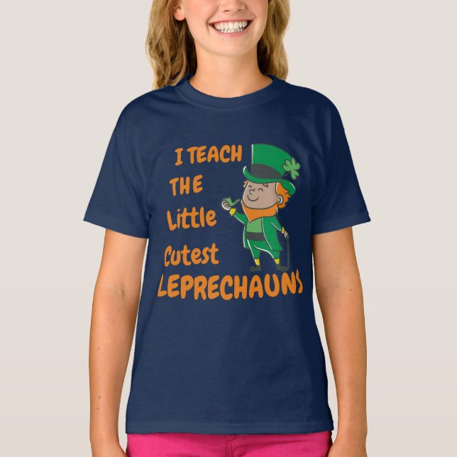 Camiseta Enseño La Más Cuidadosa Leprechaun, St Patricks (Anverso)