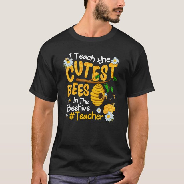 Camiseta Enseño Las Abejas Más Cuidadosas En El Profesor De (Anverso)