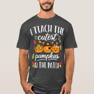 Camiseta Enseño Las Calabazas Más Cuidadosas En El Parche