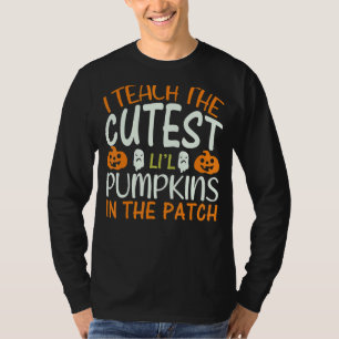 Camiseta Enseño Las Calabazas Más Cuidadosas En El Parche 1