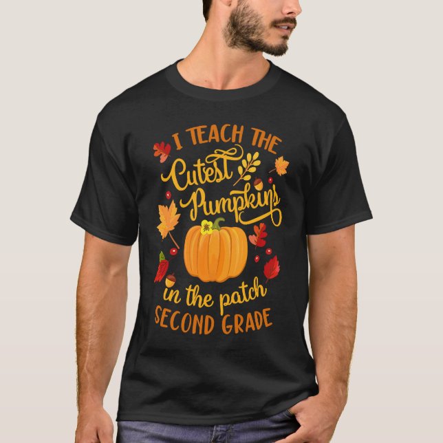 Camiseta Enseño Las Calabazas Más Cuidadosas En El Parche S (Anverso)