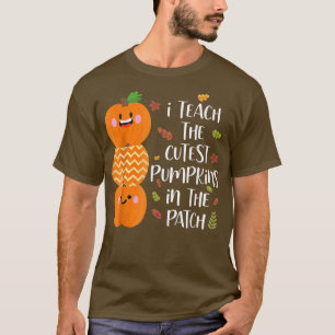 Camiseta Enseño Las Calabazas Más Cuidadosas En El Profesor