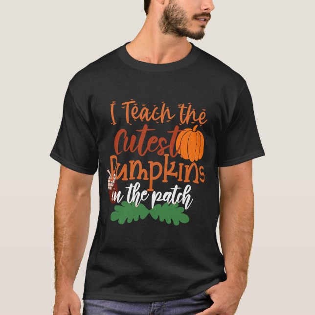 Camiseta Enseño Las Calabazas Más Cuidadosas En El Profesor (Anverso)