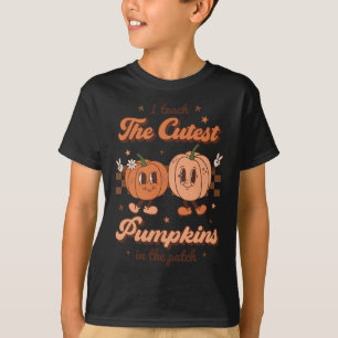 Camiseta Enseño Las Calabazas Más Cuidadosas En El Té Retro