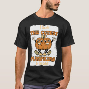Camiseta Enseño Las Calabazas Más Cuidadosas En El Té Retro