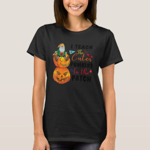 Camiseta Enseño Las Calabazas Más Cuidadosas En Todo El Par