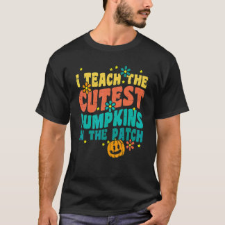 Camiseta Enseño las calabazas más lindas Retro Vintage Hall