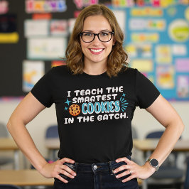 Camiseta Enseño Las Cookies Más Inteligentes En El Lote Azu