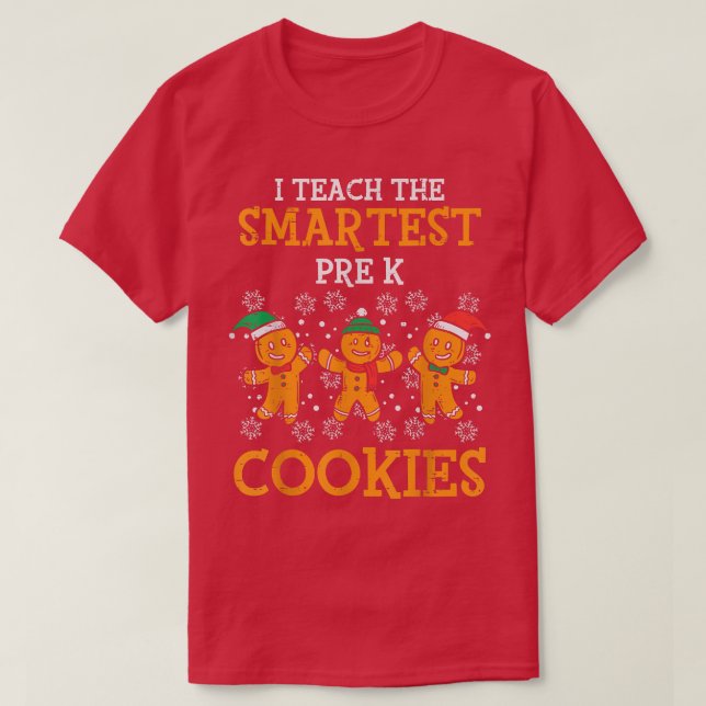 Camiseta Enseño Las Galletas De Prek Más Inteligentes Predi (Diseño del anverso)