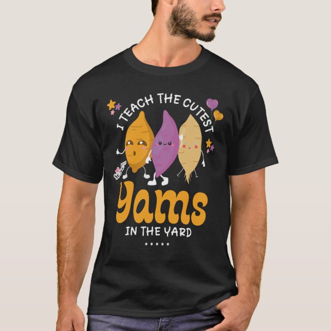Camiseta Enseño Los YAMS MÁS CORTOS EN LOS JARDINES (Anverso)