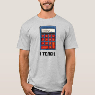 Camiseta Enseño Matemática Maestra Calculadora Matemática T