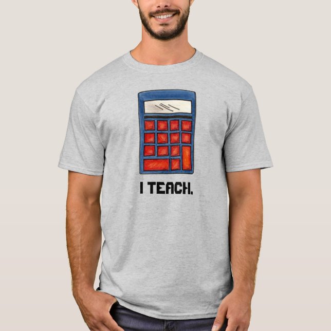 Camiseta Enseño Matemática Maestra Calculadora Matemática T (Anverso)
