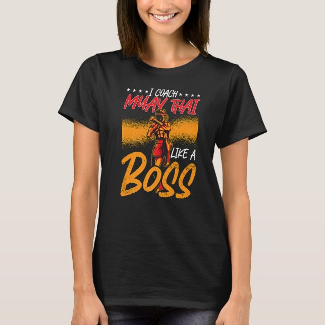 Camiseta Enseño Muay Thai Como Un Jefe Combatiendo El Amor (Anverso)