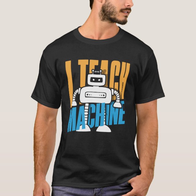 Camiseta Enseño Robot de informática para máquinas (Anverso)