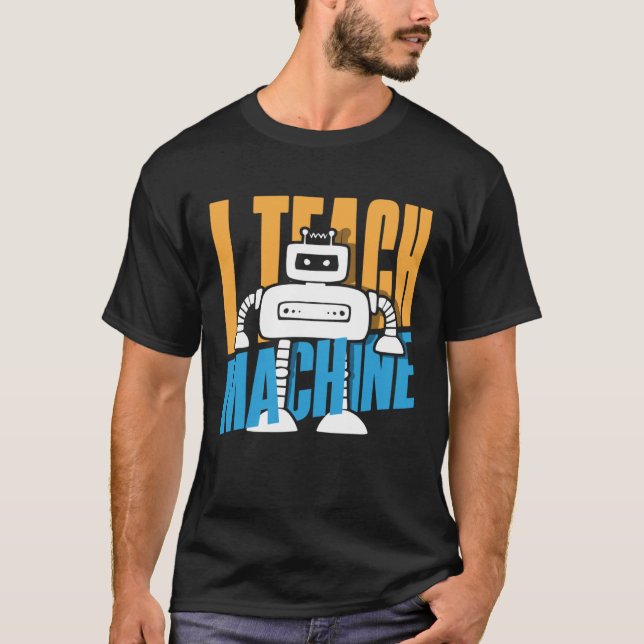 Camiseta Enseño Robot de informática para máquinas (Anverso)