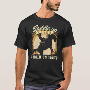 Camiseta Ensillar la almeja y aguantar a la gallina de la v