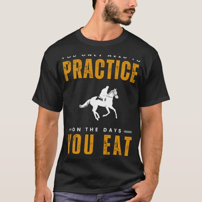 Camiseta Ensillar para gafas: Tee de práctica de equitación (Anverso)