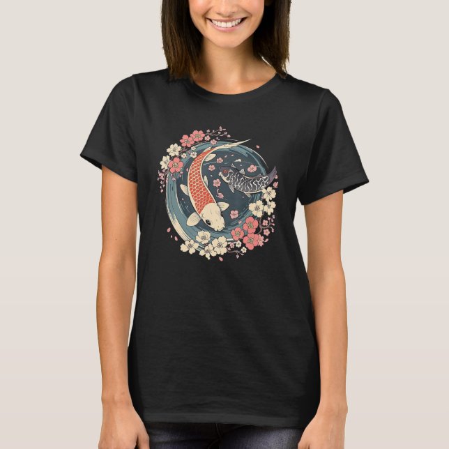Camiseta Enso circle Koi Fish Pond (Anverso)