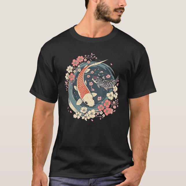 Camiseta Enso circle Koi Fish Pond (Anverso)