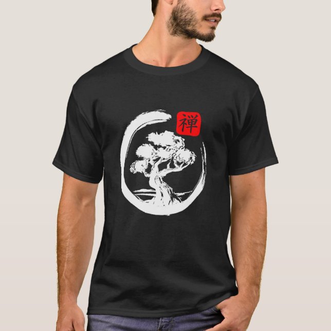 Camiseta Enso Circle Zen Tree Bonsai (Anverso)