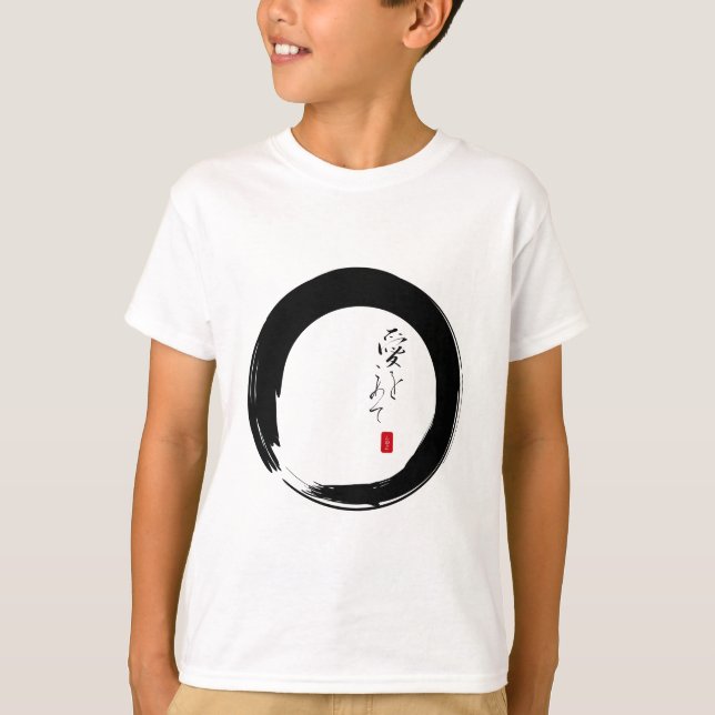 Camiseta Enso con texto kanji de "Con Amor" (Anverso)