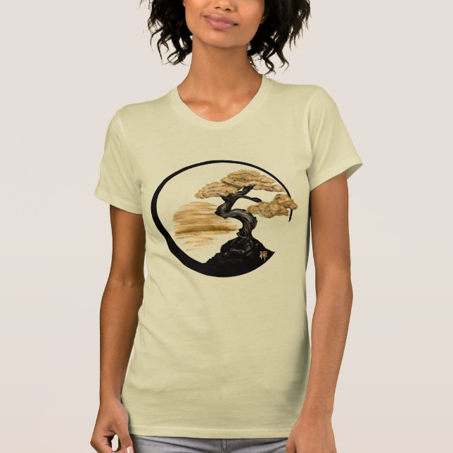 Camiseta Enso Zen Circle Bonsai - Golden Sunrise (Anverso)