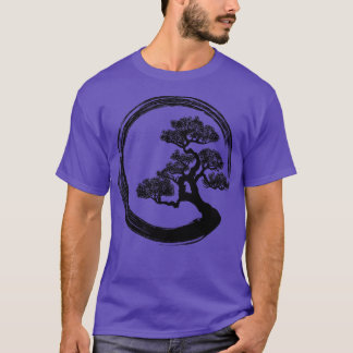 Camiseta Enso Zen Circle y Bonsai Tree