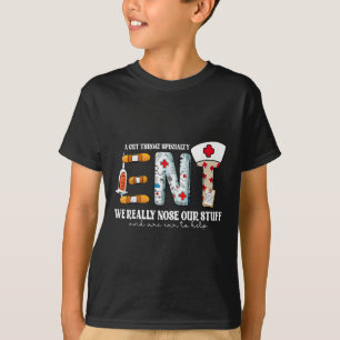 Camiseta Ent Graciosa Enfermera Algarrón De Nariz De Oído R