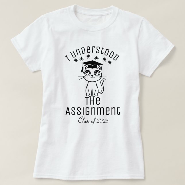 Camiseta Entendí La Asignación (Diseño del anverso)