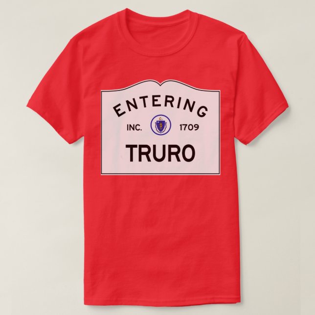 Camiseta Entering Truro Massachusetts Commonwealth of Massa (Diseño del anverso)