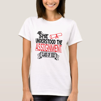 Camiseta Entiende La Graduación De La Asignación