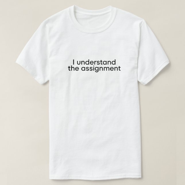 Camiseta Entiendo la asignación (Diseño del anverso)