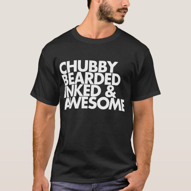 Camiseta entintada e impresionante barbuda (Anverso)