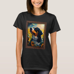 Camiseta Entlebucher Mountain Painting Sunflower Flower Mom