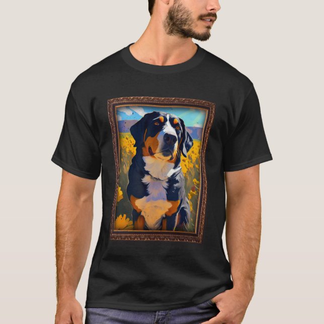 Camiseta Entlebucher Mountain Painting Sunflower Flower Mom (Anverso)