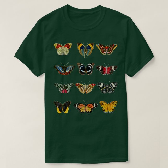 Camiseta Entomología del arte de la mariposa Lepidopterist  (Diseño del anverso)