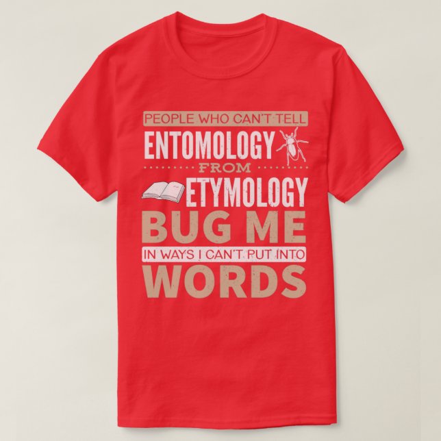 Camiseta Entomología vs. Pun de etimología (Diseño del anverso)