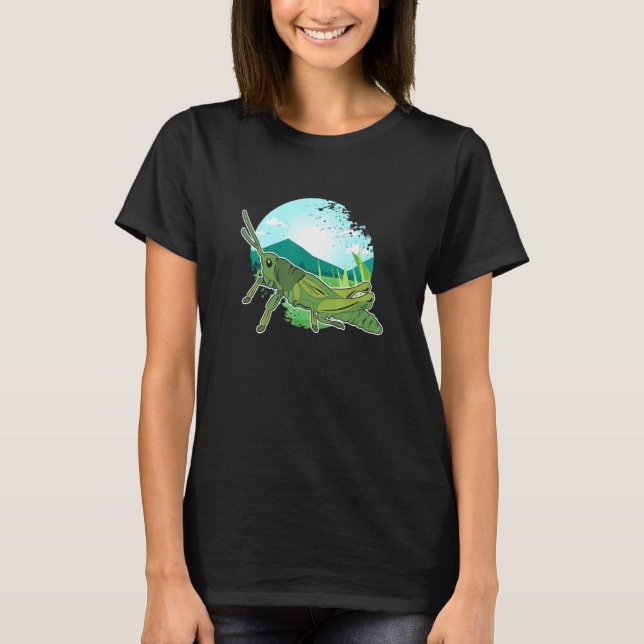 Camiseta Entomólogo de Grasshopper Cute Lover (Anverso)