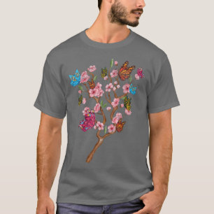 Camiseta Entomólogo de insectos con flores de cerezo B