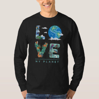 Camiseta Entorno de amor terrestre Calentamiento del clima 
