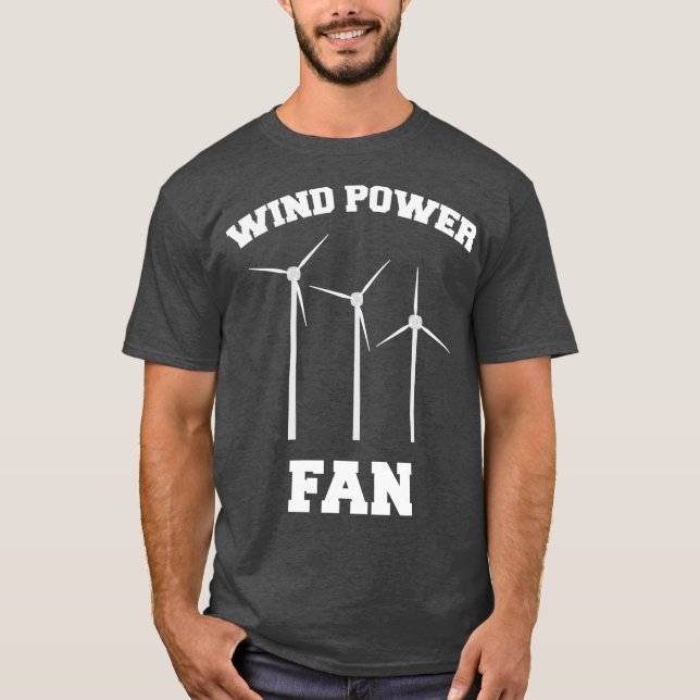 Camiseta Entorno gráfico de la granja eólica de ventiladore (Anverso)