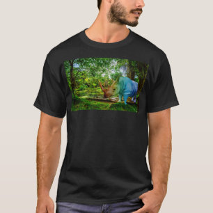 Camiseta Entorno tropical exuberante del rinoceronte de Sli