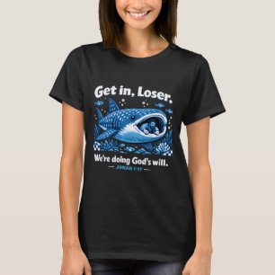 Camiseta Entra Perdedor Diseño de Ballena Bíblica
