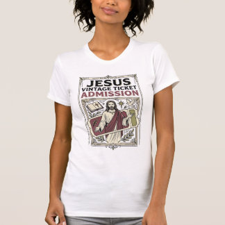 Camiseta Entrada de boleto vintage de Jesús Entrada de bole