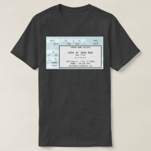 Camiseta entrada de concierto azul