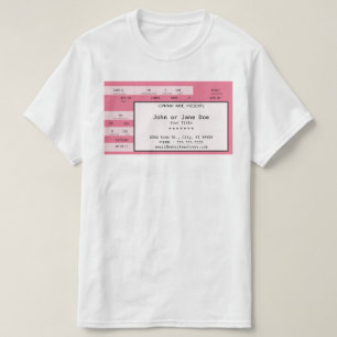 Camiseta entrada de concierto rosa