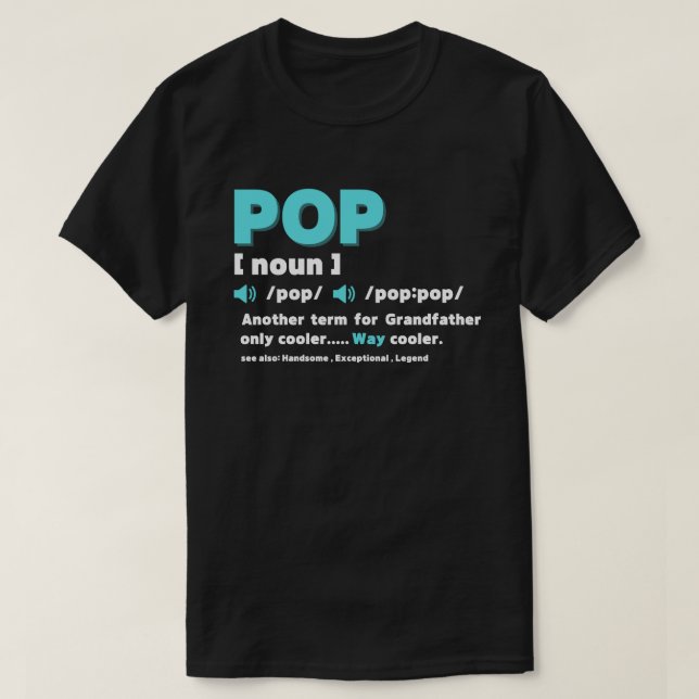 Camiseta Entrada de diccionario de definición POP - Otro té (Diseño del anverso)