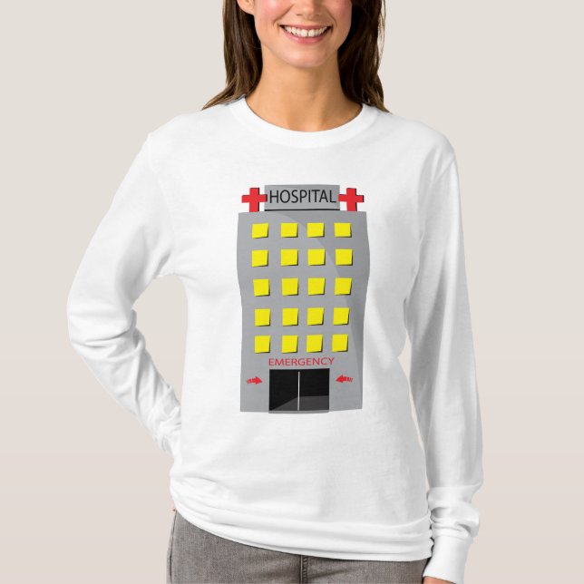 Camiseta Entrada de Emergencia del Edificio del Hospital (Anverso)