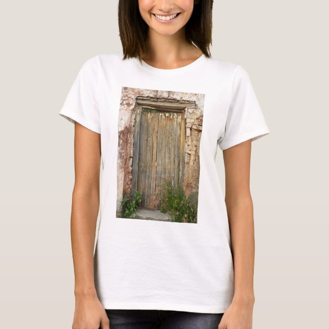 Camiseta Entrada de madera rústica en México (Anverso)