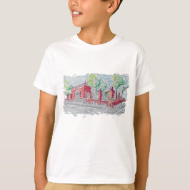 Camiseta Entrada histórica de ladrillo rojo